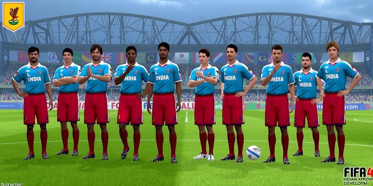 FIFA 04: Indian Arrows Development showing Indian national team players in traditional kits