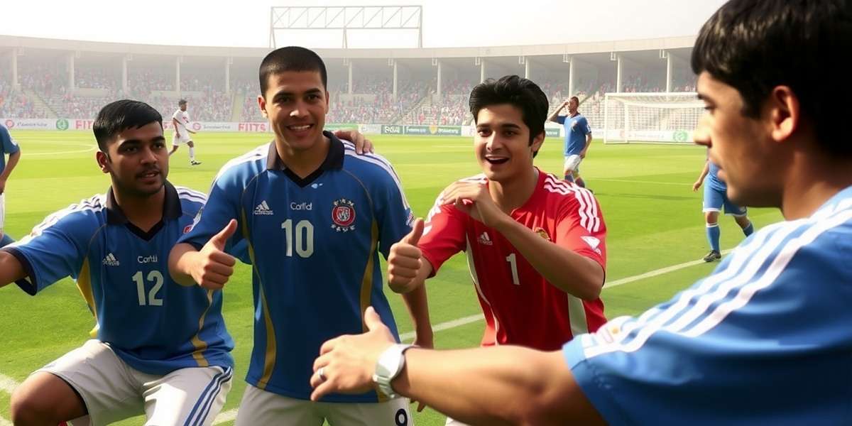 Indian football fans celebrating while playing FIFA 04: Indian Arrows Development